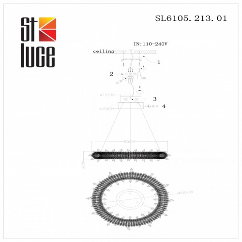 Подвесной светильник ST-Luce Lucchero SL6105.213.01 в Йошкар-Оле фото 6