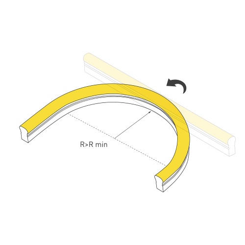 Лента герметичная MOONLIGHT-SIDE-X336-12x24mm 230V White6500 (11 W/m, IP65, 50m, wire x1) (Arlight, Грибовидная форма) в Кстово фото 3