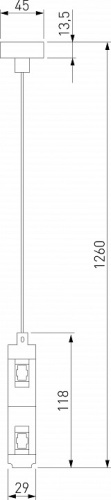 Подвес для трека Elektrostandard Esthetic Magnetic a065440 в Нижнем Новгороде фото 2