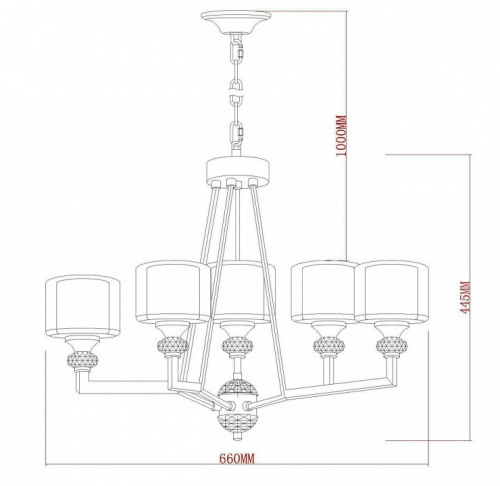 Подвесная люстра Vele Luce Lotus VL1054L05 в Качканаре фото 3