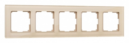 Рамка на 5 постов Werkel шампань,стекло W0051111 в Нижнем Новгороде