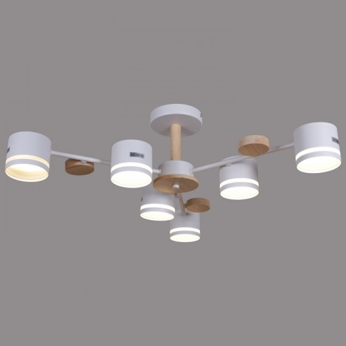 Люстра на штанге 68730-0.3-06 GX53 WH+WOOD в Нижнем Новгороде