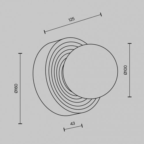 Накладной светильник Maytoni Careless MOD403WL-01GR1 в Нижнем Новгороде фото 4