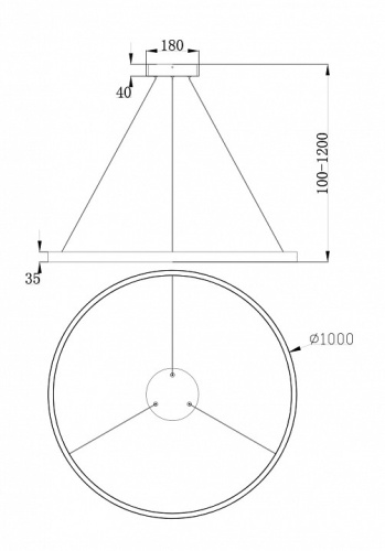 Подвесной светильник Maytoni Rim MOD058PL-L54W4K в Ермолино фото 4