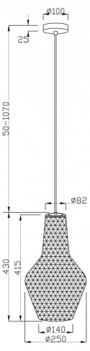 Подвесной светильник Maytoni Tommy P054PL-01B2 в Кирове фото 4