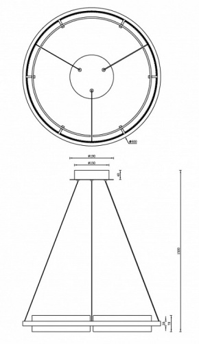 Подвесной светильник iLedex Meridian C4716-60 CR в Нижнем Новгороде фото 3