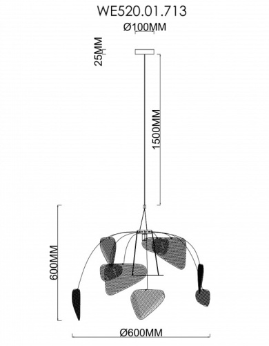 Подвесной светильник Wertmark Palma WE520.01.713 в Нижнем Новгороде фото 2