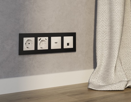 Розетка Ethernet RJ-45 и со шторками, без рамки Ambrella Volt ALFA MA332005 в Нижнем Новгороде фото 2