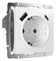 Розетка с заземлением и со шторками и USB, без рамки Werkel белый W1171701 в Нижнем Новгороде