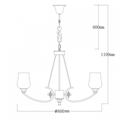 Подвесная люстра MW-Light Палермо 27 386017908 в Городце фото 6