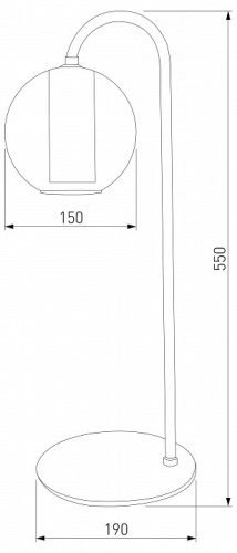 Настольная лампа декоративная Eurosvet Cobble 80508/1 дымчатый в Нижнем Новгороде фото 2