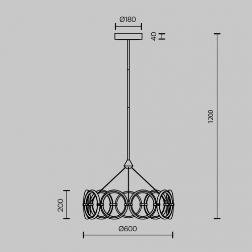 Светильник на штанге Maytoni Link MOD357PL-L40BS3K в Радужном фото 2
