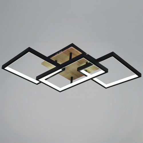 Потолочная люстра 49560-0.3-03 BK+WOOD в Нижнем Новгороде