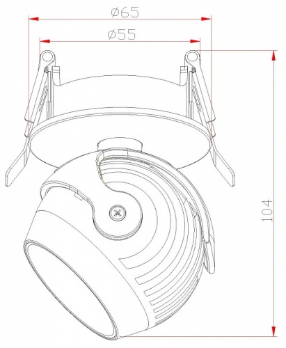 Встраиваемый светильник на штанге Fiberli 7002-ZZ10W 12130501 в Нижнем Новгороде фото 2