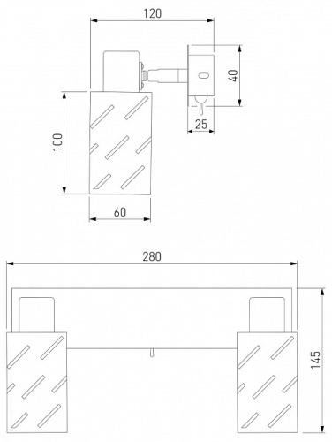 Бра Eurosvet Fente 20090/2 белый/хром в Тольятти фото 3