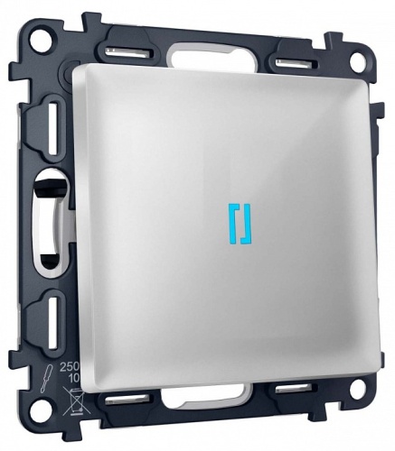 Выключатель самовозвратный одноклавишный с подсветкой, без рамки Ambrella Volt MA MA402060 в Нижнем Новгороде