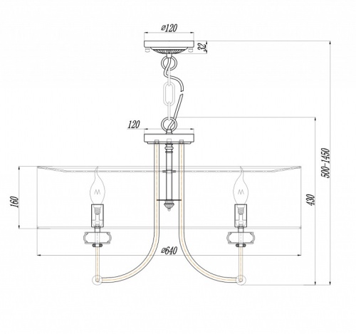 Подвесной светильник Maytoni Roma ARM006PL-08G в Гаджиево фото 2