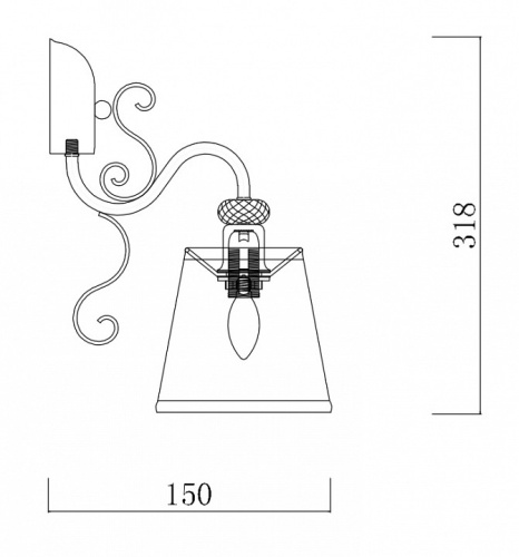 Бра Freya Driana FR2405-WL-01-BZ в Нижнем Новгороде фото 3