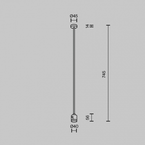 Основание на штанге Maytoni Accessories for tracks Flarity TRA159С-IPC1-B в Бородино фото 2