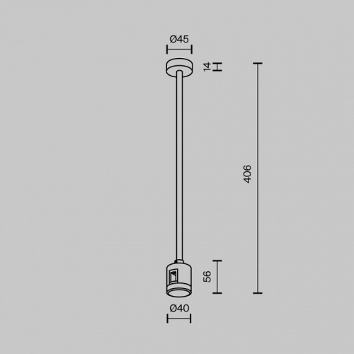 Основание на штанге Maytoni Accessories for tracks Flarity TRA158С-IPCL1-BS в Соколе фото 2