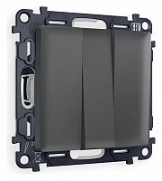 Выключатель трехклавишный без рамки Ambrella Volt ALFA MA905010 в Нижнем Новгороде