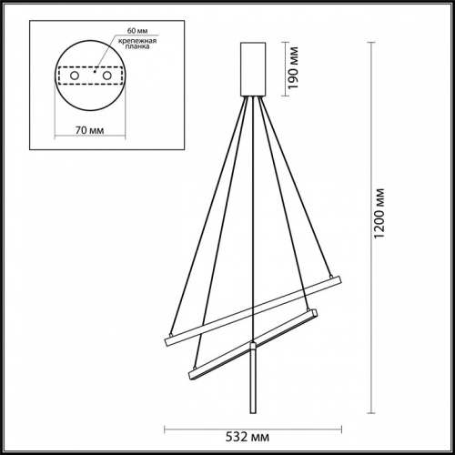 Подвесной светильник Odeon Light Cometa 3860/39B в Старом Осколе фото 5