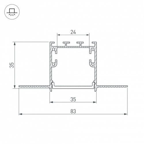 Профиль встраиваемый Arlight SL-LINIA 036225 в Нижнем Новгороде фото 3