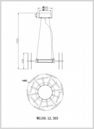Подвесной светильник Wertmark Nicola WE159.12.303 в Нижнем Новгороде фото 3