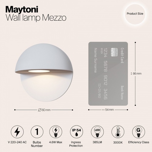 Накладной светильник Maytoni Mezzo O033WL-L3W3K в Кораблино фото 4