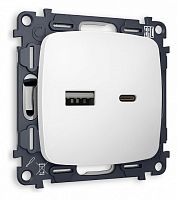 Розетка 2хUSB type A и C без рамки Ambrella Volt OMEGA MO131010 в Нижнем Новгороде