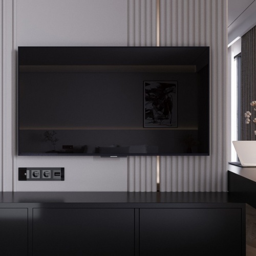 ТВ-розетка без рамки Werkel черный акрил W1183048 в Нижнем Новгороде фото 2