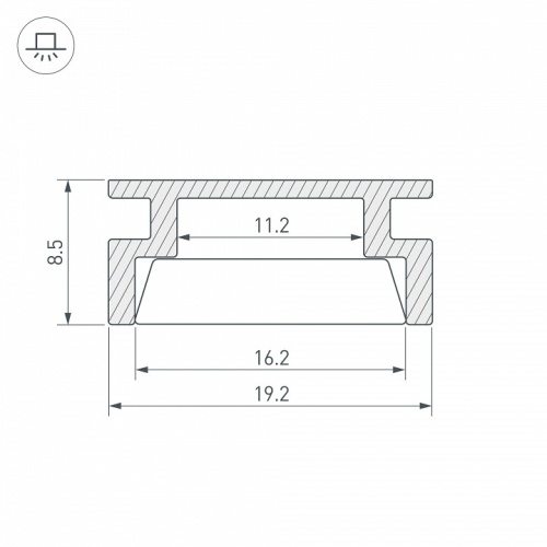 Профиль встраиваемый Arlight HR-2000 012090 в Нижнем Новгороде фото 2