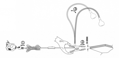 Настольная лампа офисная Globo Serpent 24109K в Нижнем Новгороде фото 2