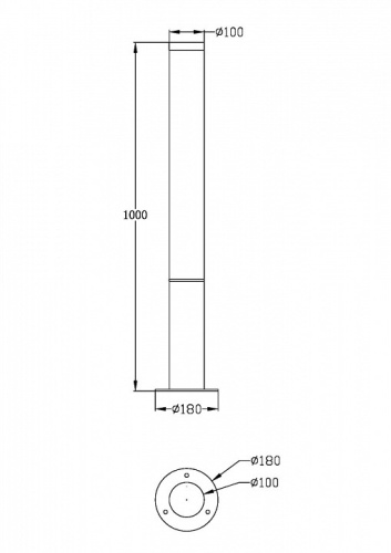 Наземный высокий светильник Maytoni Ginza O041FL-L30B3K в Соколе фото 3