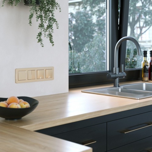 Рамка на 4 поста Werkel Platinum (шампань) W0042611 в Нижнем Новгороде фото 4