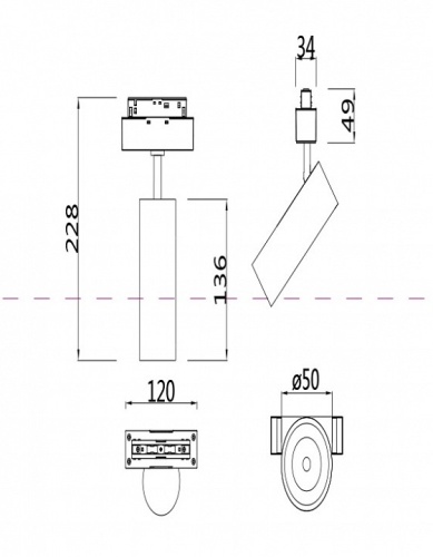 Светильник на штанге Maytoni Focus LED TR019-2-10W4K-MG в Астрахани фото 2