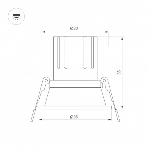 Встраиваемый светильник Arlight MS-FLOW 060923 в Нижнем Новгороде фото 2