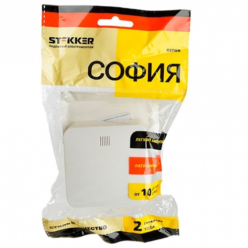 Выключатель одноклавишный с подсветкой Stekker София 49288 в Нижнем Новгороде фото 2