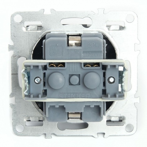 Розетка с заземлением и со шторкой, без рамки с крышкой Stekker Эрна 49156 в Нижнем Новгороде фото 2