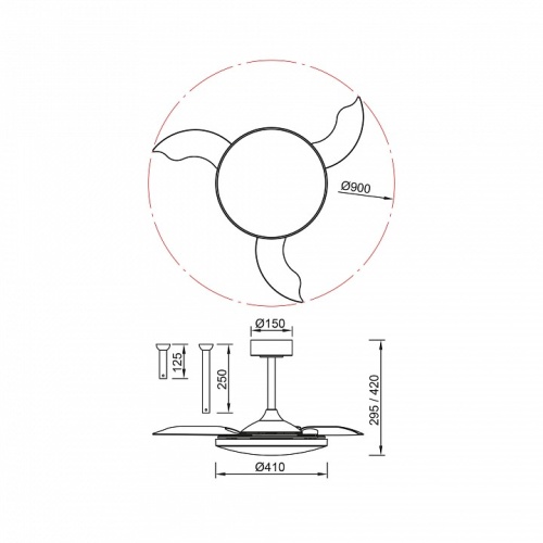 Светильник с вентилятором Mantra SLIM FAN 9009 в Нижнем Новгороде фото 2