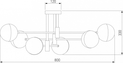 Потолочная люстра Eurosvet Nuvola 70129/6 хром в Бородино фото 3