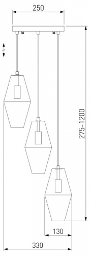 Подвесной светильник Eurosvet Prism 50236/3 прозрачный в Советске фото 2