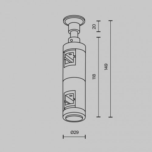 Основание на штанге Maytoni Accessories for tracks Flarity TRA155CW-D1-BS в Бородино фото 2