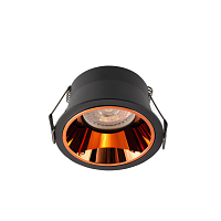 DK2410-BK Встраиваемый светильник, IP 20, 5 Вт, GU10, черно-коричневый, алюминий в Городце