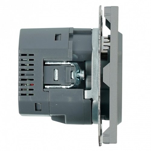 Розетка с заземлением и со шторкой и 2хUSB type A и C, без рамки Stekker Эмили 50219 в Нижнем Новгороде фото 3