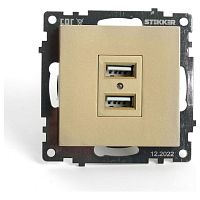 Розетка USB type A без рамки Stekker Катрин 49229 в Нижнем Новгороде