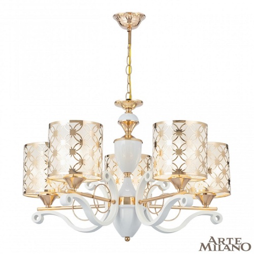 Подвесная люстра Arte Milano Florentia-3097 303097/5 Wh/Gd в Нижнем Новгороде фото 9