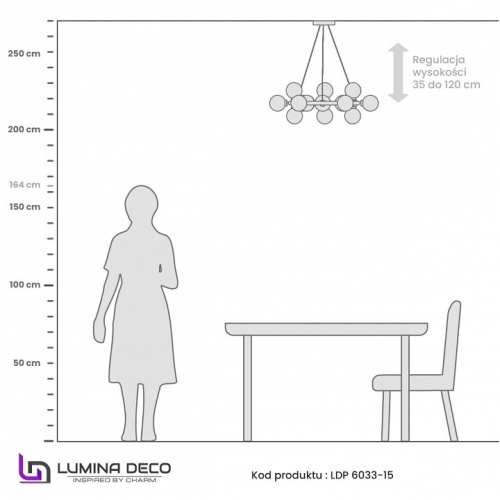 Подвесная люстра LUMINA DECO MARSIADA LDP 6033-25 FGD в Нижнем Новгороде фото 4