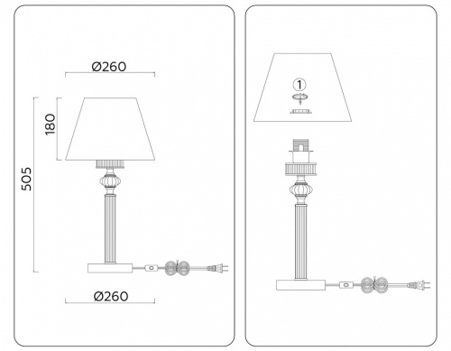 Настольная лампа декоративная Ambrella Light LH LH71027 в Нижнем Новгороде фото 5