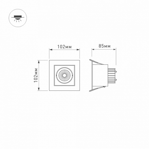 Встраиваемый светильник Arlight  024126 в Нижнем Новгороде фото 2